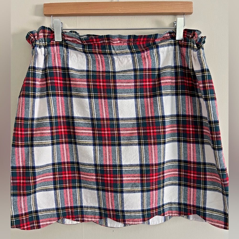 Lauren James Red and Blue Plaid Mini Skirt made in USA
